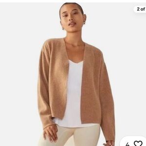 ADAY Cashmere/Wool Open Front Cardigan